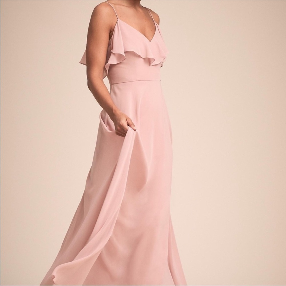 Jenny Yoo Whipped Apricot Mila Chiffon Dress BHLDN